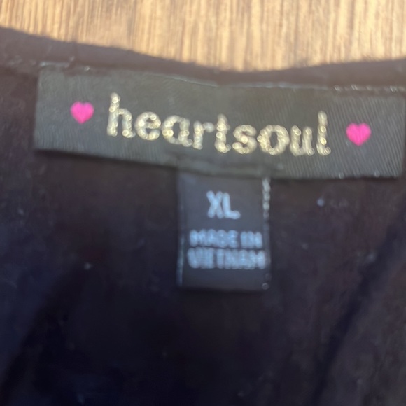 Heart Soul Sequin Racerback Tank Top Black Sleeveless Gently used. 
Size XL - Picture 4 of 6